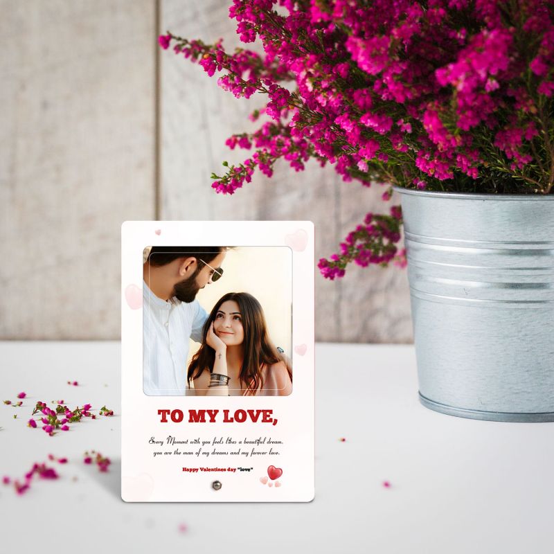 Personalized Valentine's Day Gift For Couples Acrylic Photo Frame, To My Love Theme, Gift For Husband, Wife, Girlfriend, Boyfriend
